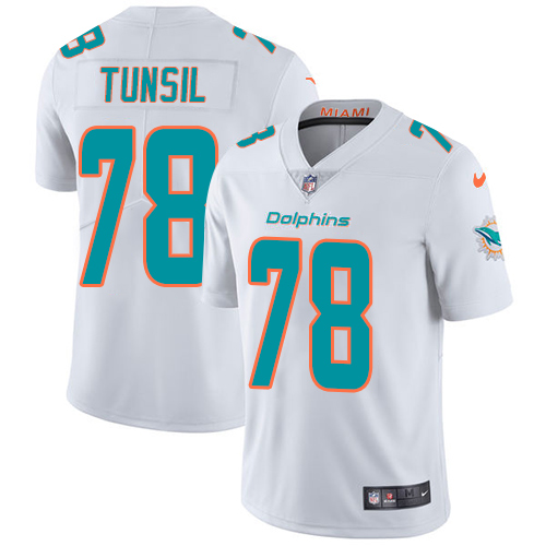 Nike Miami Dolphins 78 Laremy Tunsil White Men Stitched NFL Vapor Untouchable Limited Jersey